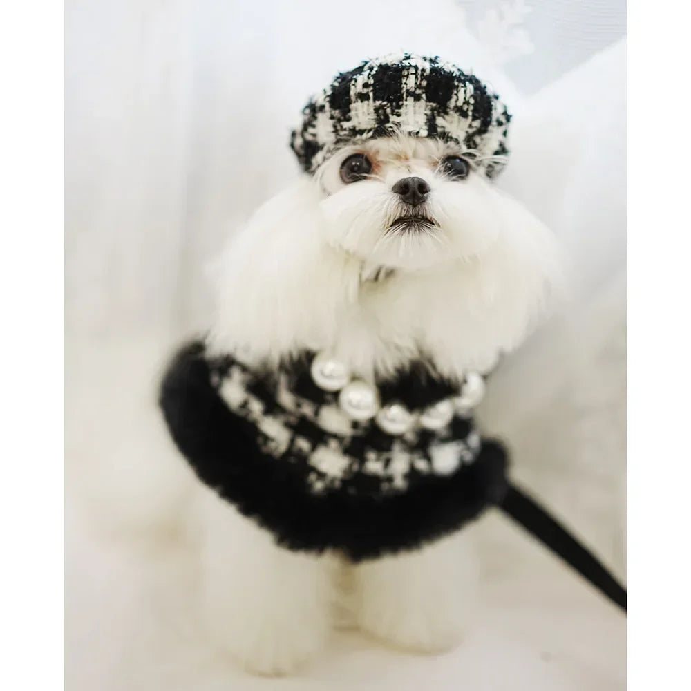 Princess Cloak Harness Outfit for Small Dogs & Cats – Winter Chest & Back Leash Set