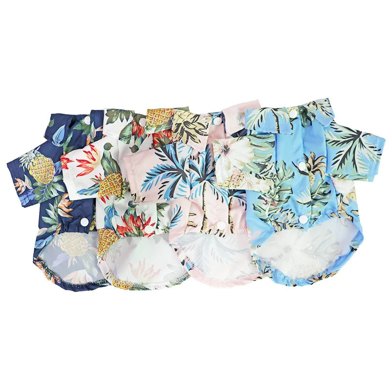 Hawaiian Dog T-Shirt – Breathable Summer Vest for Small Dogs & Cats