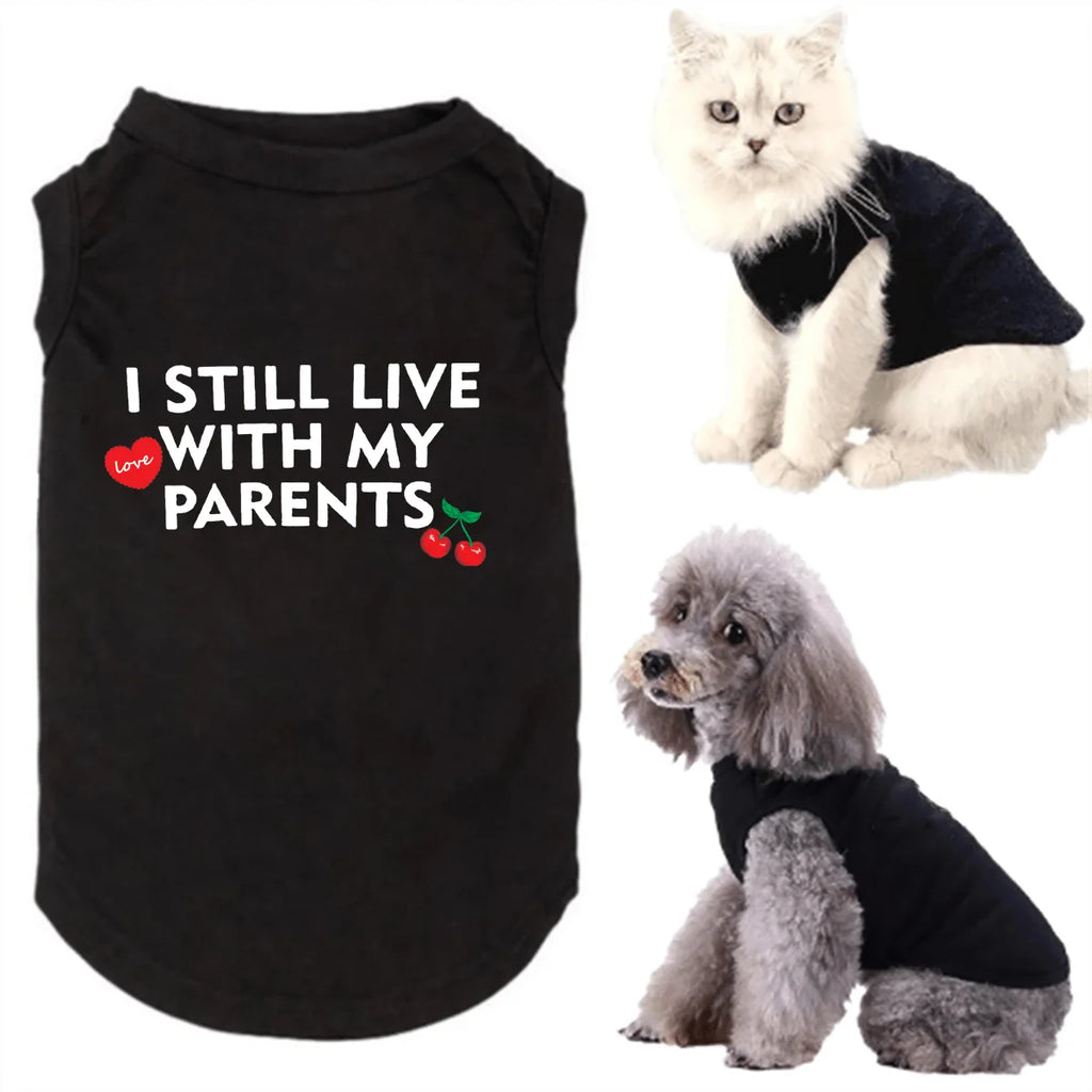 1pc Summer Breathable Pet Vest For Dogs & Cats, Teddy Cartoon Printed Cute Thin Sleeveless Clothes