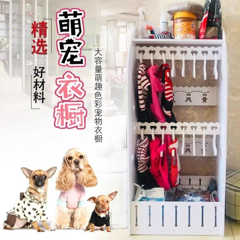 Pet Wardrobe Storage Rack | Floor-to-Ceiling Organizer for Dogs & Cats