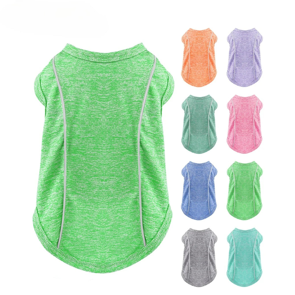 Sun Protection Dog Shirt with Reflective Strips – Quick-Dry Stretchy Fabric for Small to Large Dogs