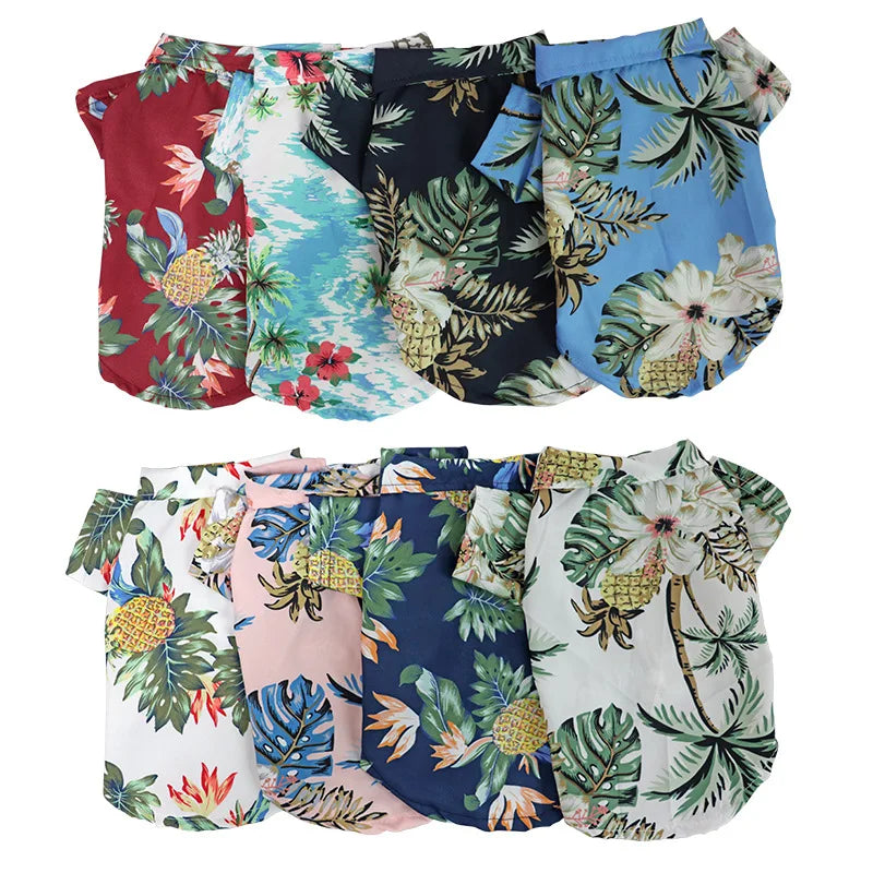Hawaiian Dog T-Shirt – Breathable Summer Vest for Small Dogs & Cats