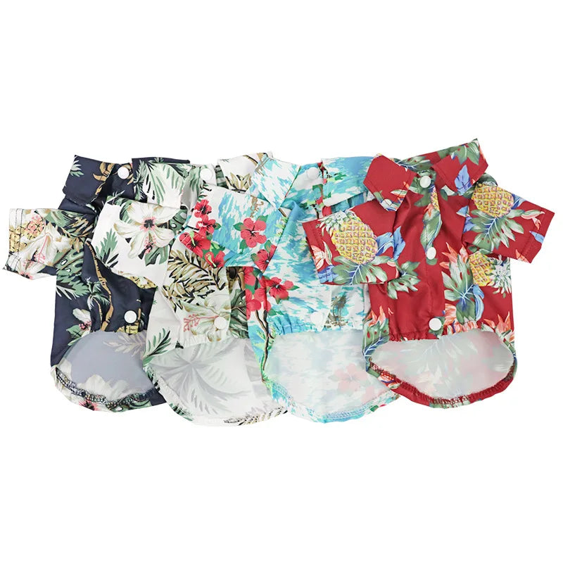 Hawaiian Dog T-Shirt – Breathable Summer Vest for Small Dogs & Cats