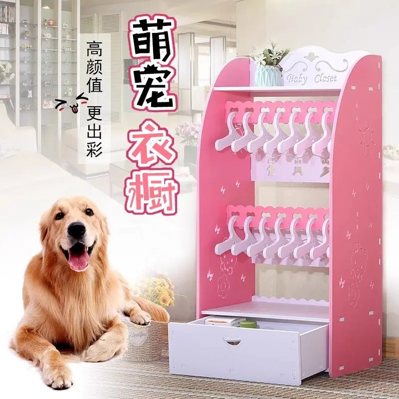 Pet Wardrobe Storage Rack | Floor-to-Ceiling Organizer for Dogs & Cats