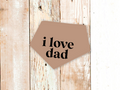 "I Love Dad" Dog Bandana